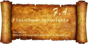 Fleischman Antonietta névjegykártya